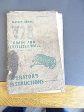Trapano per cereali e fertilizzanti Massey-Harris 728 istruzioni per operatori 13 e 15 file