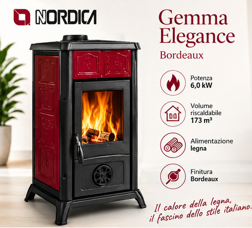 Stufa legna nordica gemma - legna,