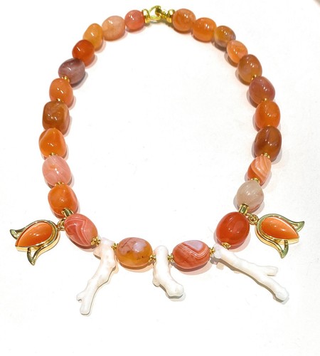Choker corniola corallo - choker, e