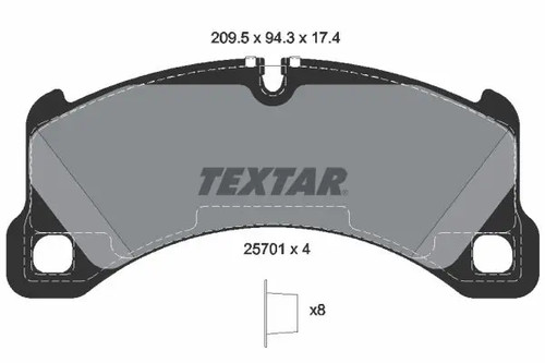 Pastiglie freno 2570101 textar - pastiglie,