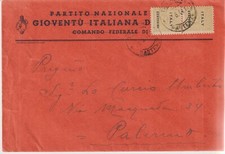 160-Amgot Occupaz. Sicilia-Coppia 25c.Istituto Nazionale Fascista G.I.L.-Palermo