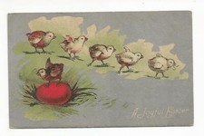 C1 -  Illustrata Augurale Pasqua Pulcini Uovo Nvg Cartolina Postcard Cpa Ak