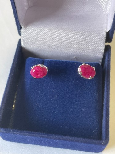 Orecchini argento rubini - e,
