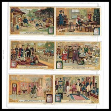 1910 * Set 6 Figurine LIEBIG "Storia della Porcellana" (CIF 1002 - SANG 1003)