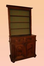 Antica grande Credenza libreria doppio corpo francese del 1700 XVIII secolo