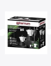 Aeternum Bialetti Set 2 Caffettiere Allegra Bis Black Pearl 1 Tazza 3 Tazze