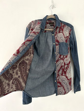 Zara Camicia Uomo Denim Arazzo