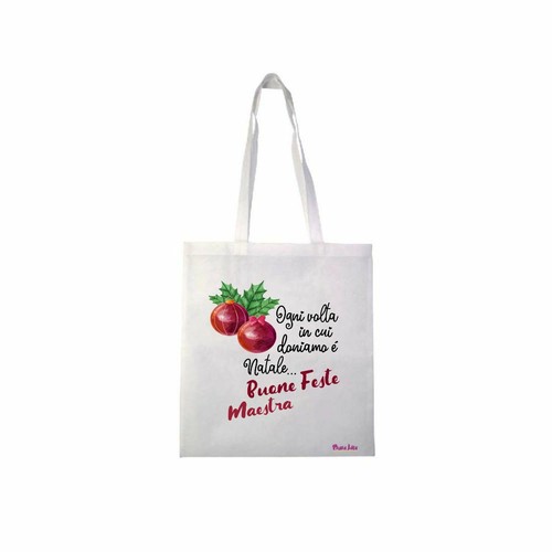 Borsa poliestere 36x40 scritta - borsa,