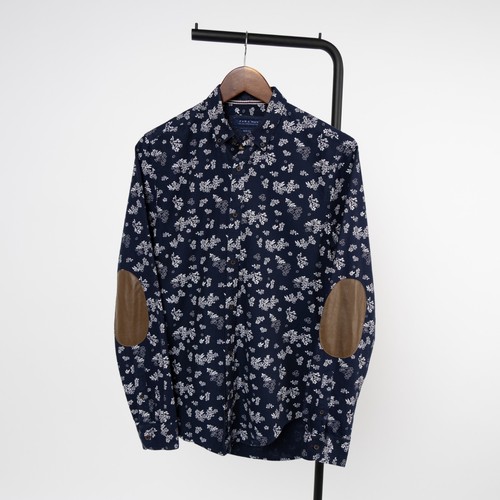 Zara camicia floreale uomo blu - zara,