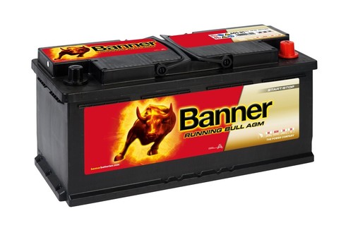 Banner running bull - running,