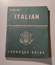 WWII Italian Language Guide guida italiano War Department Washington 1943