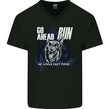 T-Shirt In Cotone A V Per Uomo