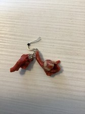 ORECCHINI PENDENTI IN PURO CORALLO SARDO GANCIO AD AMO IN ARGENTO