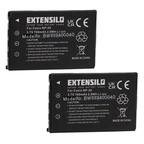 Batteria per casio exilim - 2x,