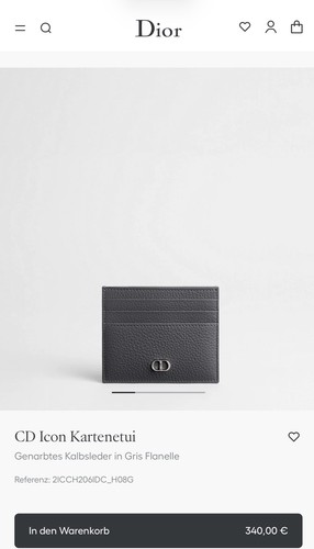 Dior icon porta carte - dior, nuovo