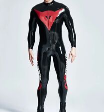 Latex Rubber Racing uniforme catsuit tuta Zentai collant tuta S-XXL