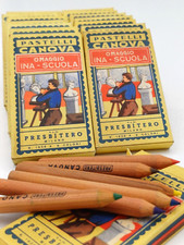 PASTELLI CANOVA -INA ASSICURAZIONI  OMAGGIO SCUOLA - 6 MATITE VINTAGE