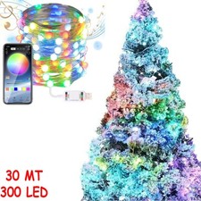 STRISCIA 300 LED 30MT BLUETOOTH RGB SMART APP LUCI DI NATALE IP20 ALBERO