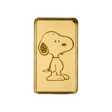 Lingotto d'oro 0,5 grammi Gold Peanuts ® Snoopy 75th Anniversary in blister