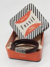 FOSSIL BRACCIALE IN PELLE /CUOIO - PER UOMO CON SCATOLA E SACCHETTO 