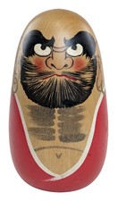 Bambola Daruma in legno