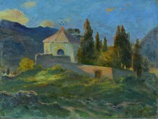 Bella Quadro Antico Paesaggio