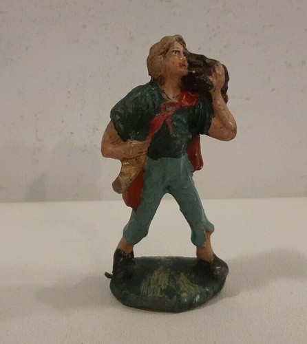 Vecchio pastore per presepe - vecchio,