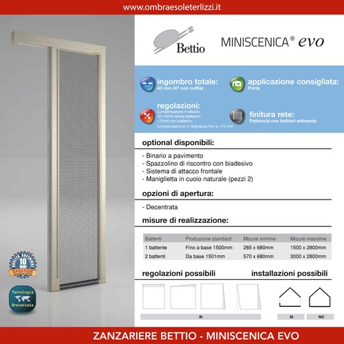 Zanzariera bettio miniscenica - bettio,
