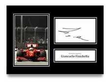 Giancarlo Fisichella Firmato A4 Foto Autografo Scheda Formula Uno F1 Regalo Espositore