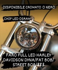 1X FARO LED HARLEY DAVIDSON MOTO H4 5.75" FAT BOB STREET BOB DYNA 6000K 