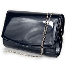 Pochette blu vernice cerimonia