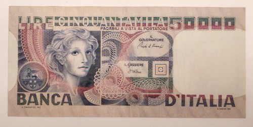 Lire 50000 volto - 50000, donna