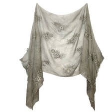Sciarpa Ricamata Scialle Foulard 190x70cm Donna Coprispalle Stola Cerimonia Arge