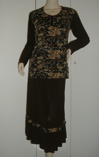 Completo blusa gonna marrone - ,