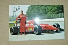 FERRARI, Ivan Capelli, 1992 cartolina ufficiale FERRARI (stampa firmata)