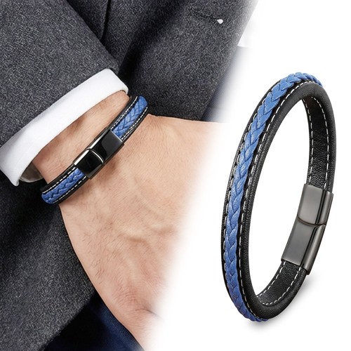Bracciale intrecciato pelle - bracciale,