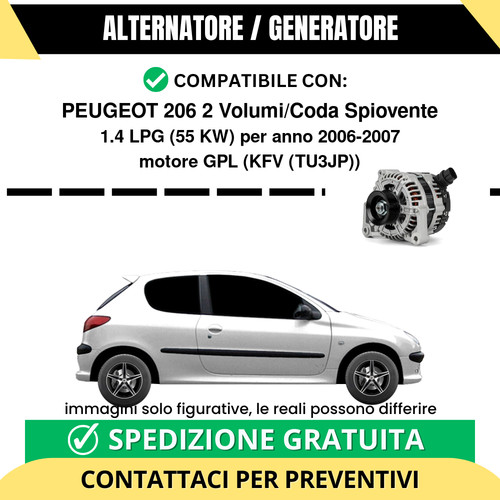 Alternatore peugeot 206 - alternatore,