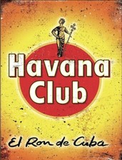 Havana Club, Insegna Retro Metallo Uomo Grotta/Garage/Vintage/Bar/Pub A5