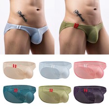 Slip In Rete Da Uomo Bikini Sexy Costumi Da Bagno Trasparenti Biancheria ☆