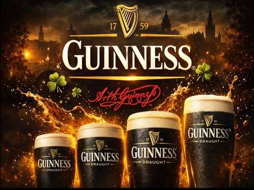 Guinness draught retro metal - guinness, draught,
