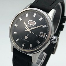 Vintage 1965 Citizen Auto Dater 7 SEVEN custodia pezzo unico 25J automatico Giappone #2268