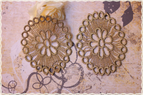 Coppia pizzo macramè per
