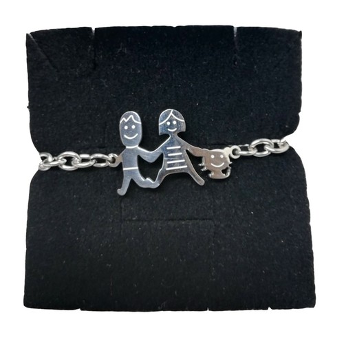 Bracciale acciaio rodiato - acciaio,