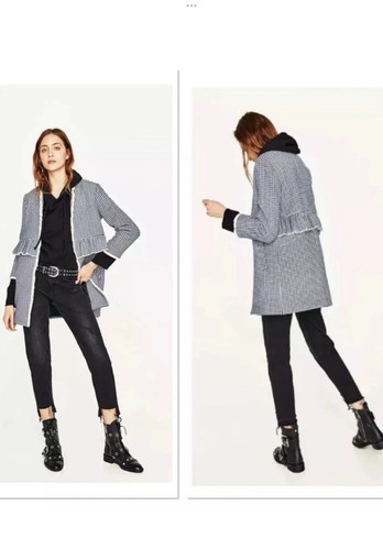 Cappotto donna zara blu - zara, bianco