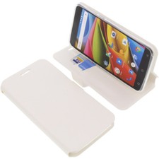 Custodia per Archos 55b Cobalt Lite Book-Style Protettiva Cellulare Libro Bianco