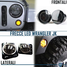 Kit 4 FRECCE LED Per Jeep WRANGLER JK 2007> Frecce Lente Nera Tuning NO ERRORI