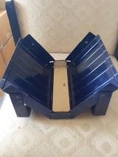 SCHEDARIO MODELLO INDUSTRIALE SCATOLA METALLO BLU VINTAGE ANNI 70