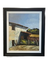 ??Pietro Vanni (1925 - 2002) SCORCIO DI PAESE OLIO SU TELA 70x80 artisti 900