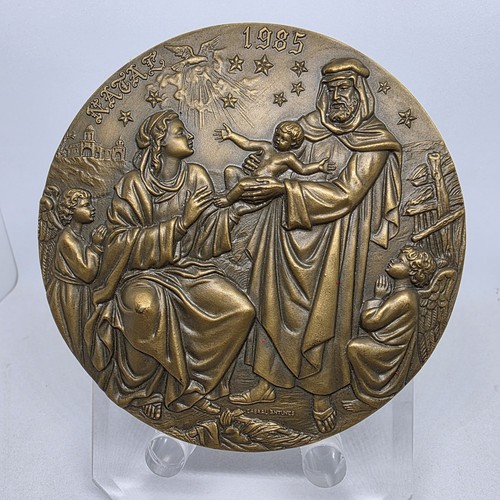 Medaglia bronzo natività - in, /