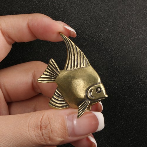 Statuina pesce angelo ottone